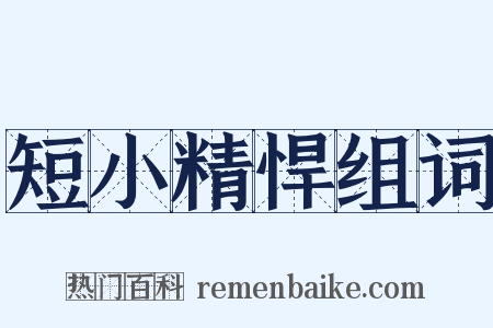 短小精悍组词是什么意思的图片